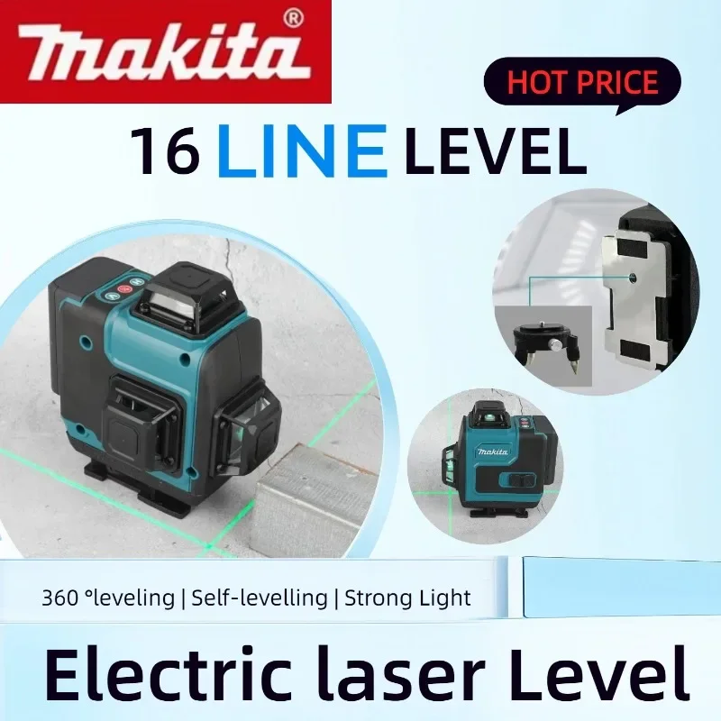 

Makita 16-Line Cross Level 360 Horizontal Vertical High-Precision Green Light Laser High-Precision Wall-Mounted Portable Tool