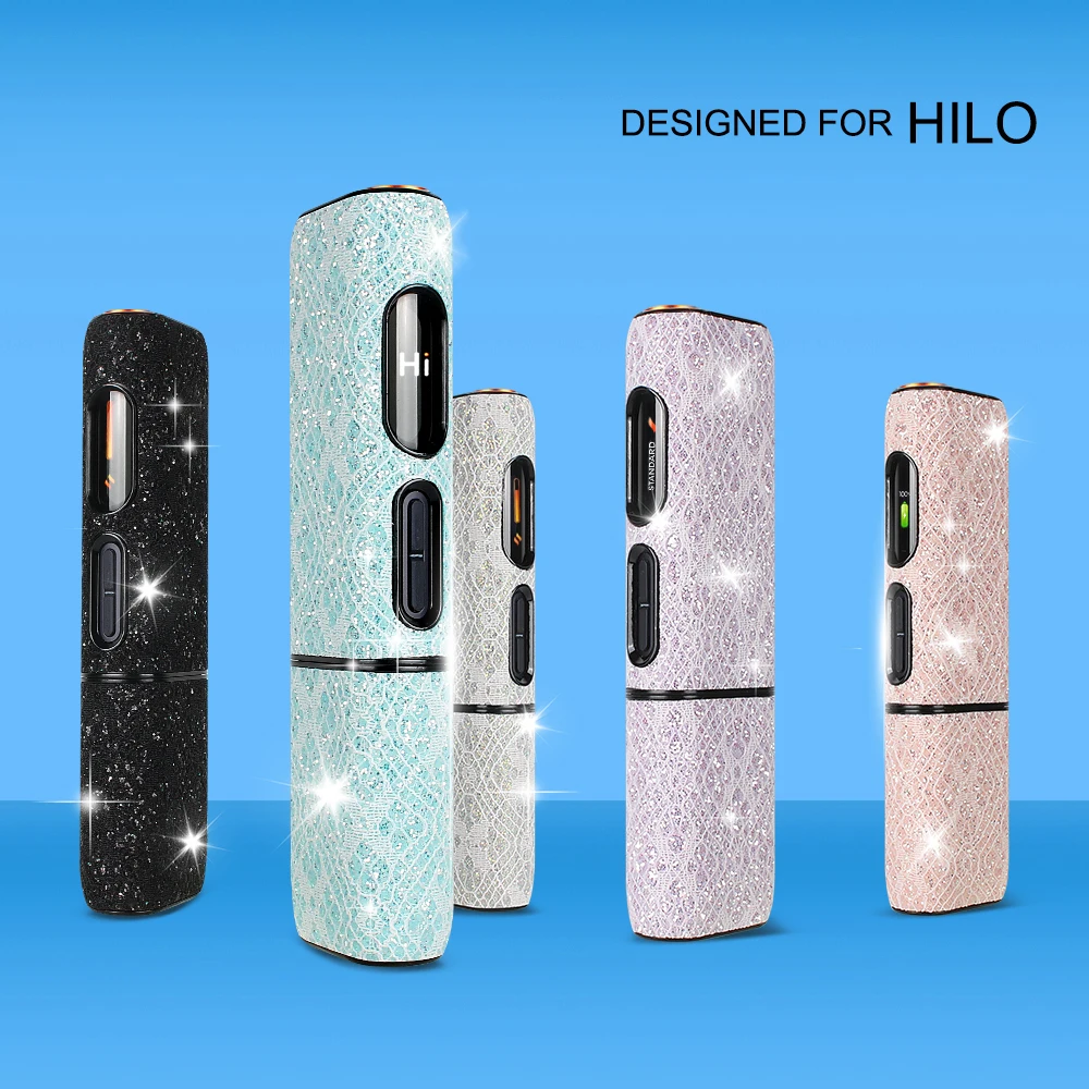 

PU leather protective case suitable for HILO, butterfly-shaped glittering design to protect electronic cigarette accessories.