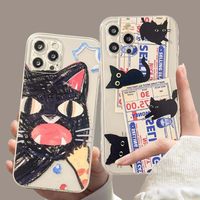 Doodle Angry Cat Case For Realme C53 C55 C33 C30 C35 C51 C21Y C25Y C20 C11 2021 C15 C12 C21 9 10 Pro Plus 8 5G Soft Back Cover