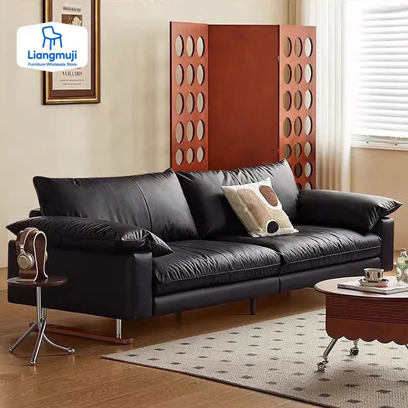 

Удобные винтажные диваны, необычные диваны из натуральной кожи для гостиной, дизайнерская мебель из массива дерева Divano Da Soggiorno