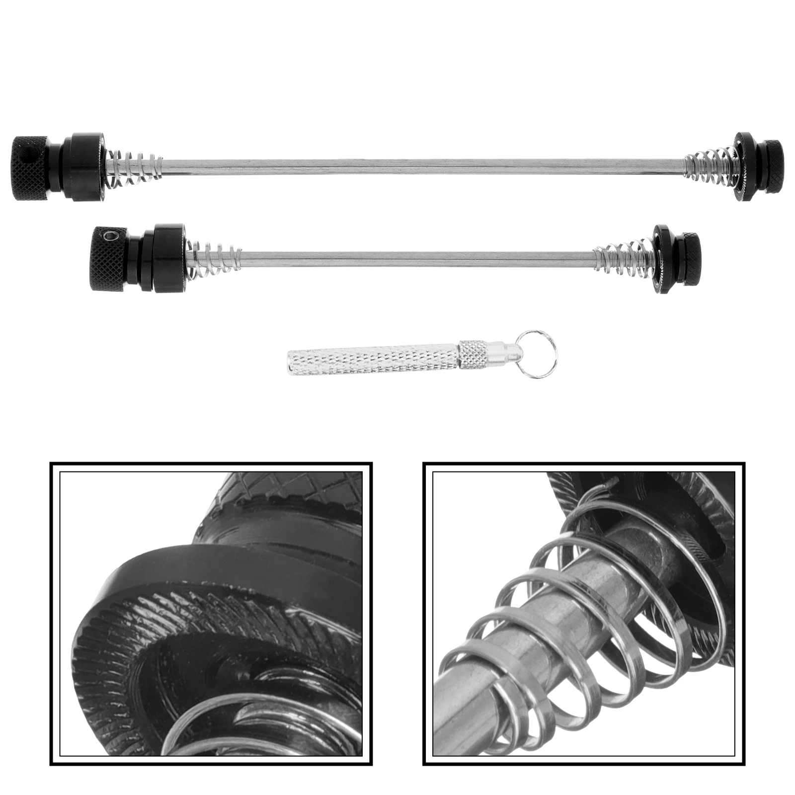 1Set Quick Release Bike Skewer Anti Theft Metal Locking Part Universal for Most Bicycles Bike Wheel Lever Wheel Lock