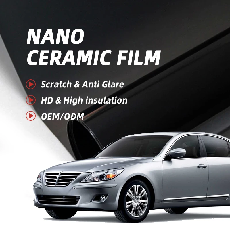 

50cmX3m IR100% Nano Ceramic Tint Super Quality High Heat Resistant Car Film Glass Sun Solar Sticker Window Films Protective Skin