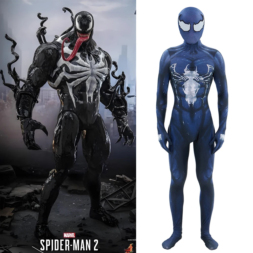 

Spider Man Cosplay Venom Spiderman Costume Superhero 3D Printed Zentai Bodysuits Cosplay Spandex Halloween Costume for Adult