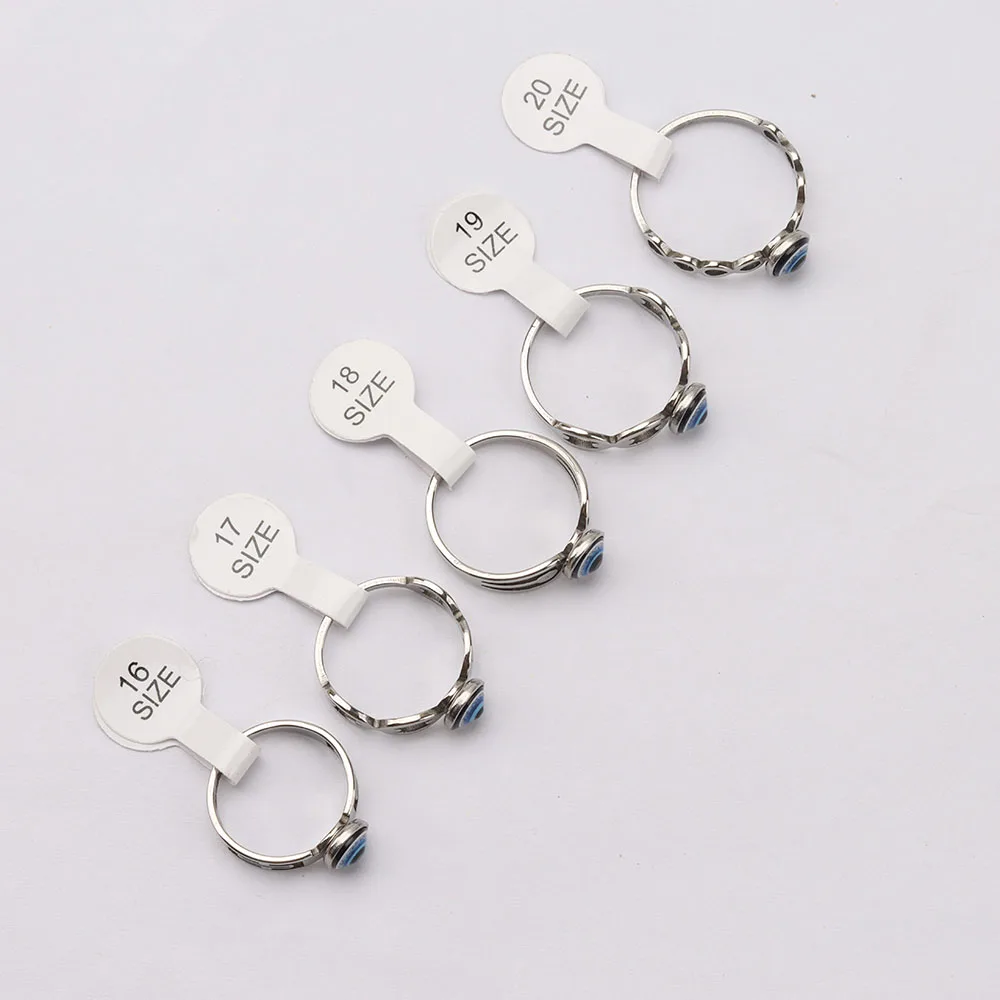 24 Teile/los Klassische Punk Teufel Auge Edelstahl Blue Eye Ring Großhandel Modische Rock Party Schmuck Geschenk – Detail 7