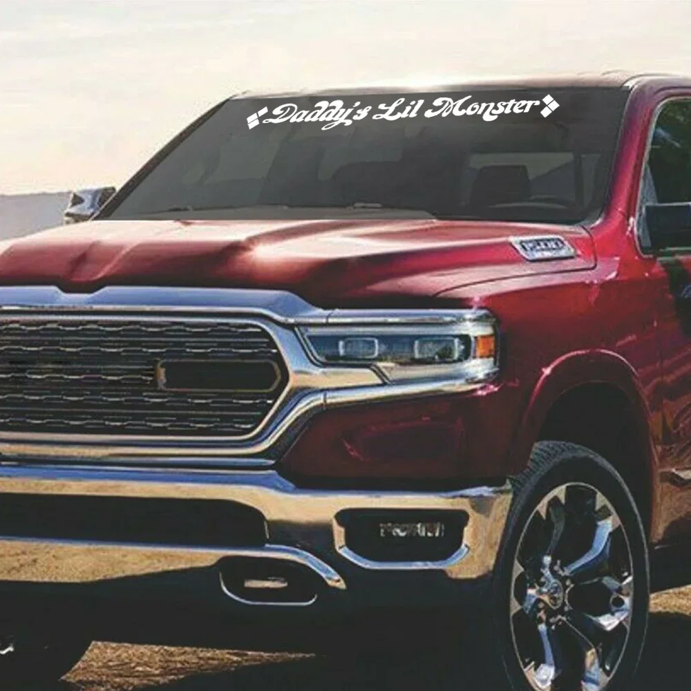 ملصقات سيارة للزجاج الأمامي والخلفي ، ملصق الأب ، مونستر كوين ، لافتة ممتعة ، شارات جسم السيارة ، الفتيات والنساء