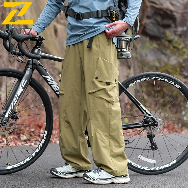 Branded Men's Cargo Pants New Autumn Lightweight Durable Trousers Outdoor Camping Cycling Rock Climbing Trendy Versatile Pants
