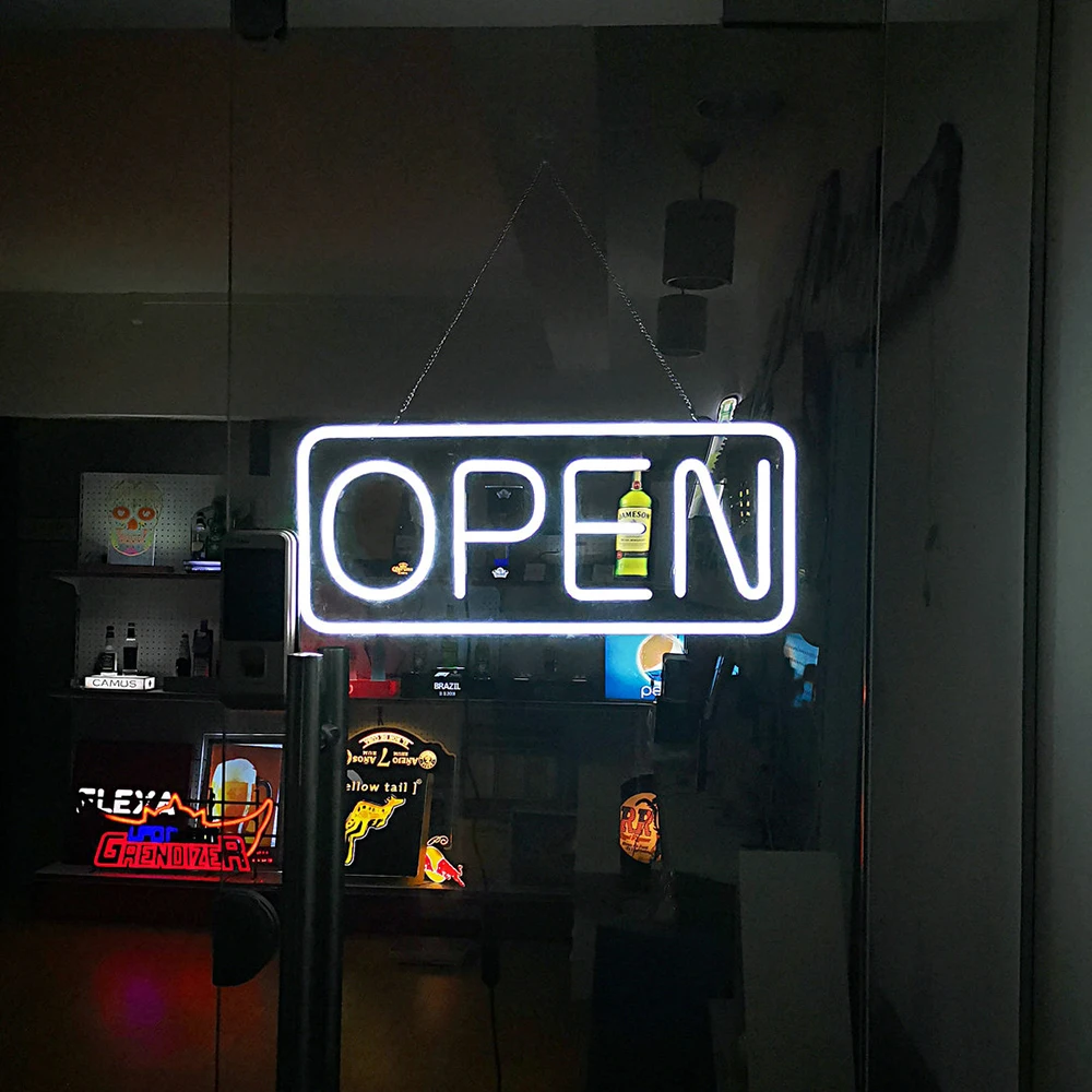 DECO Luminous Sign LED Store Open Logo Lamp Super Bright Business Advertising Light Indoor Billboard Neon Inscription