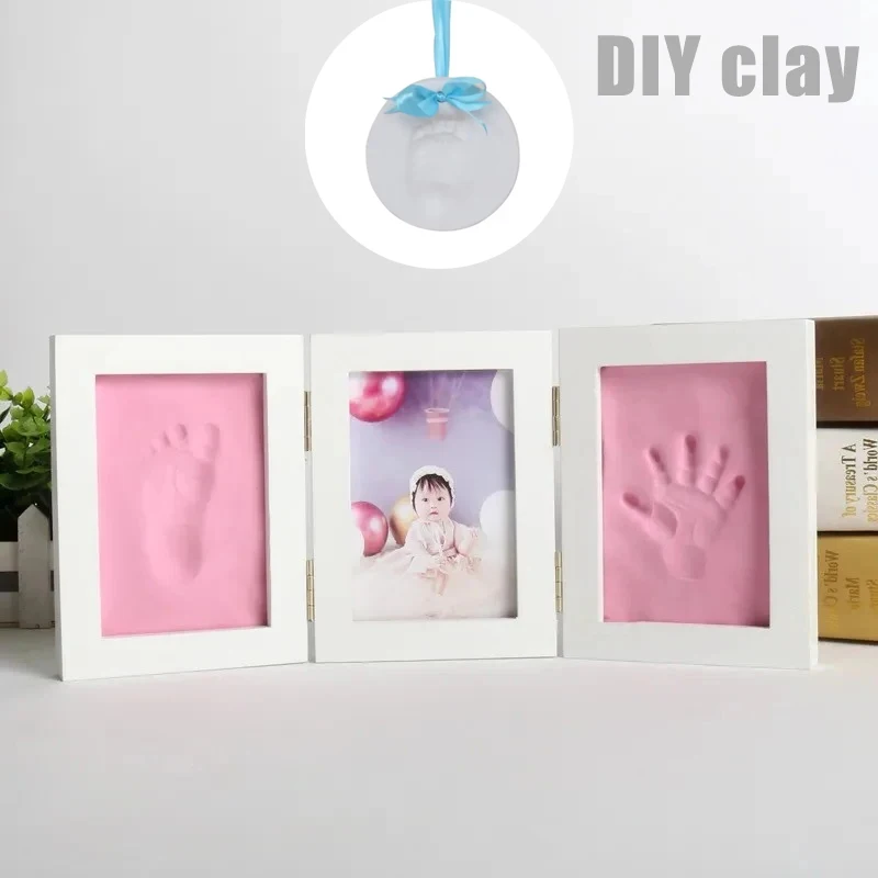 

Новые детские отпечатки рук, следы, руки, ноги, создатель формы, детская фоторамка с крышкой, набор грязи с отпечатками пальцев, подарок на память о росте ребенка