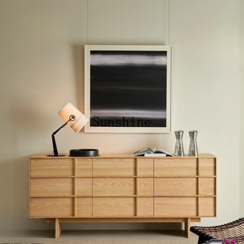 

TT solid wood retro simple storage living room storage walnut medieval dining side cabinet