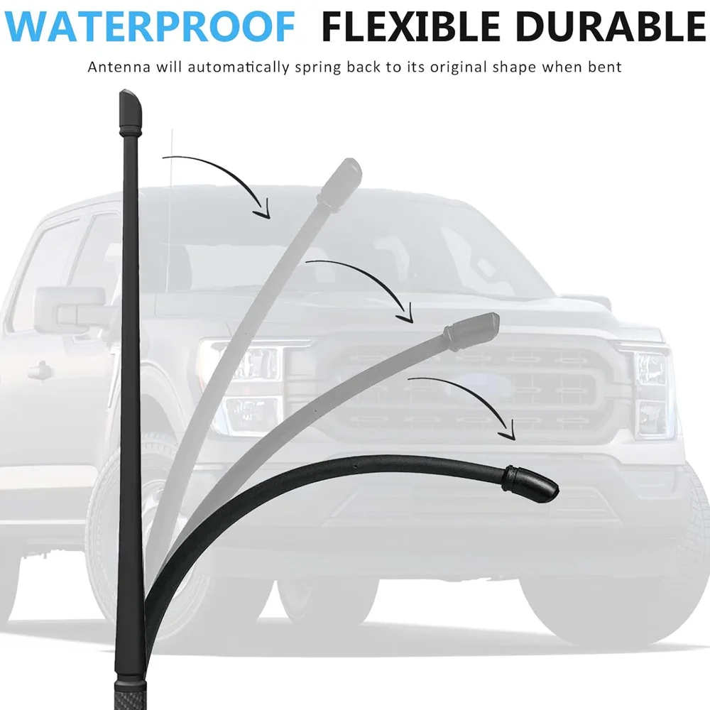 13Inch Rubber Antenna For Dodge Ram 1500 2012-2022 + Truck Car Accessories Antenna Replacement For AM FM Reception