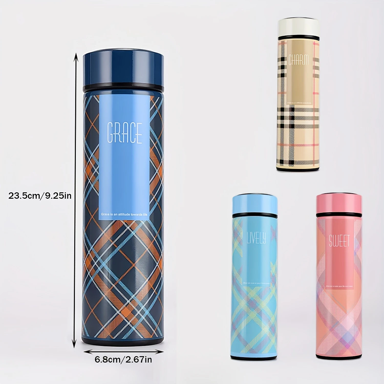 كوب ترمس ذكي من الفولاذ المقاوم للصدأ 500 مللي مع فلتر كوب قياس درجة حرارة الفراغ المحمول للمشروبات الساخنة والباردة #3