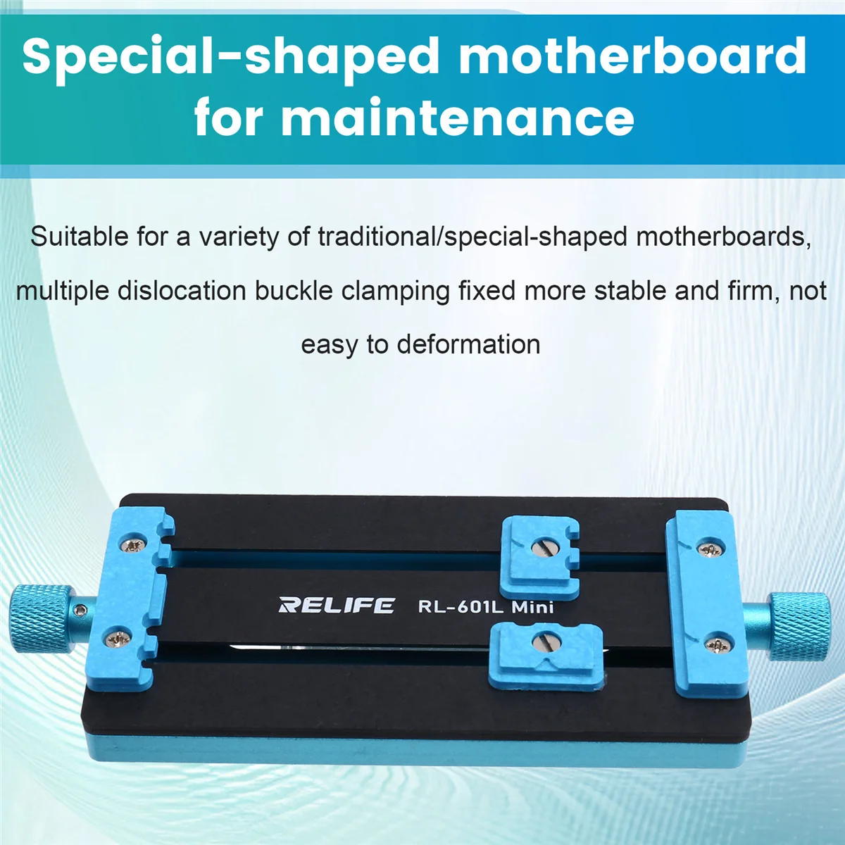 HHTL RL-601I Dispositivo di fissaggio con clip in metallo regolabile rotante universale per strumenti di riparazione per saldatura di chip IC della scheda madre del telefono cellulare