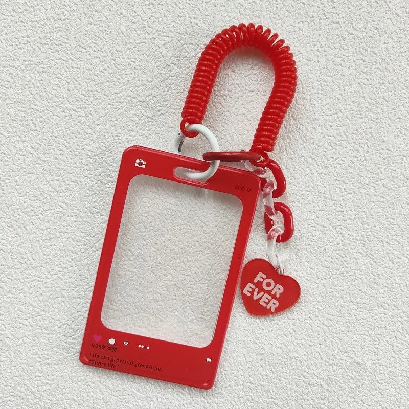 Przezroczysty akrylowy organizer na karty, zawieszka do plecaka, etui na karty z twardą obudową, zapobiegające zgubieniu.