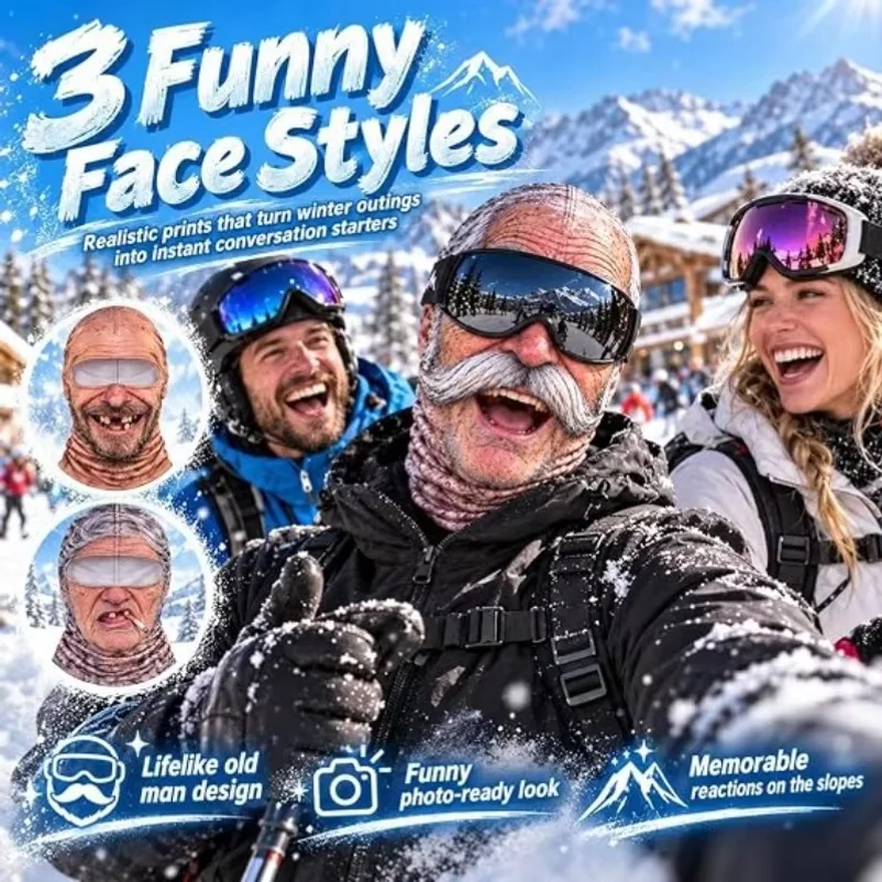 Old Man Ski Mask Funny Realist - 3D Printing Mask ulasan dan harga