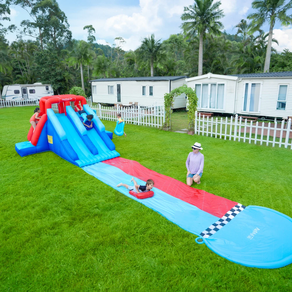 Wholesale Kids Inflatable Bounce House Bouncy Castle with Slide Combo 420D+840D Oxford Fabric 3 Persons Capacity