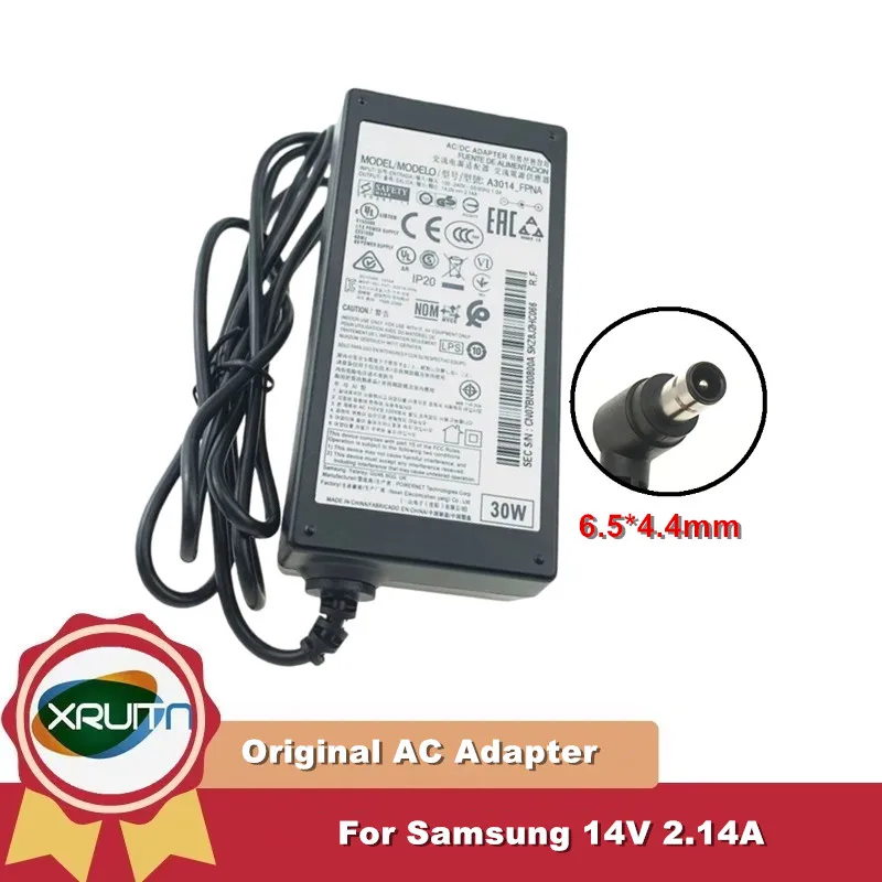 Original 30W 14V 2.14A para Samsung Monitor adaptador de CA cargador fuente de alimentación S19B150N S19B150N S19B360 S22B360HW PN3014 ADM3014