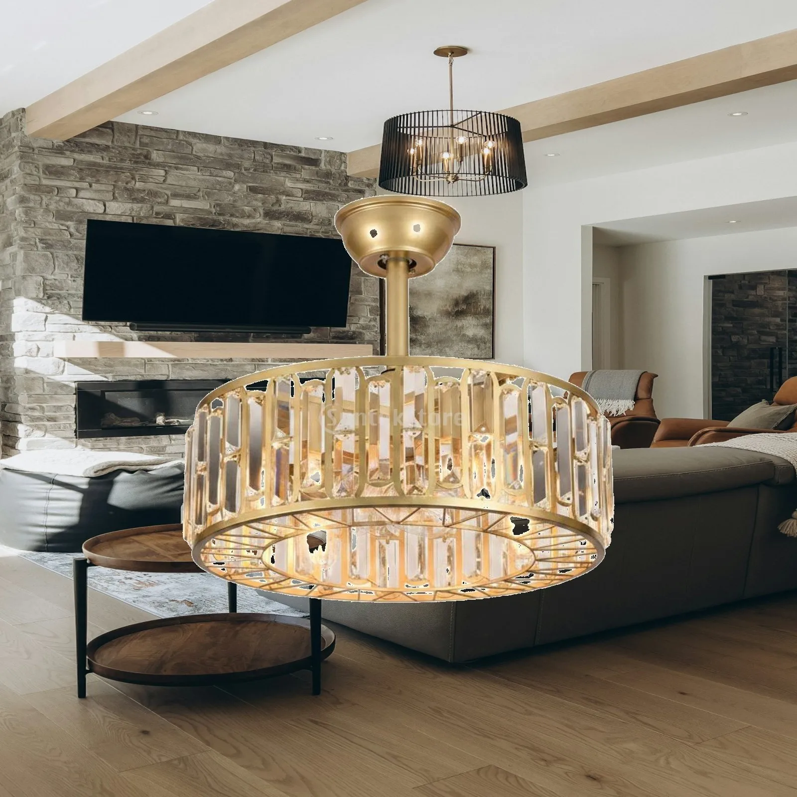 Modern LED Ceiling Fan Light with Remote Control for Bedroom Dining Room Home