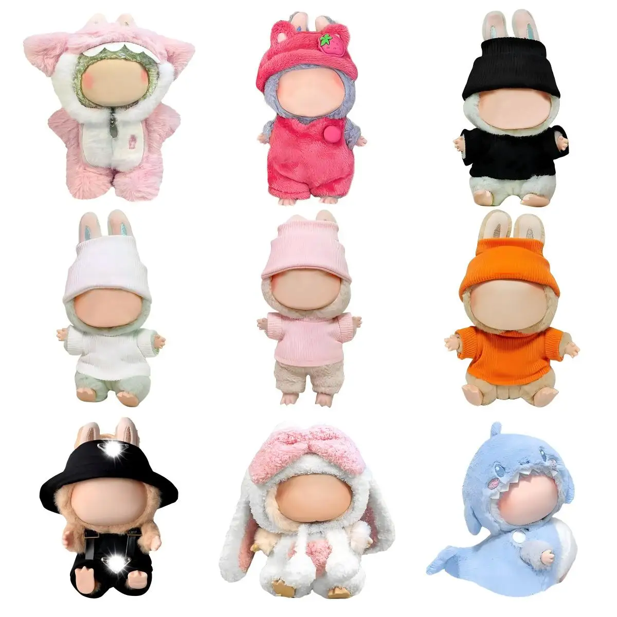 

Fashion Doll Clothing Collection 20 Outfit Styles Tuxedo, Swan Dress, Dinosaur Costume Animal Themed Accessories Display Case