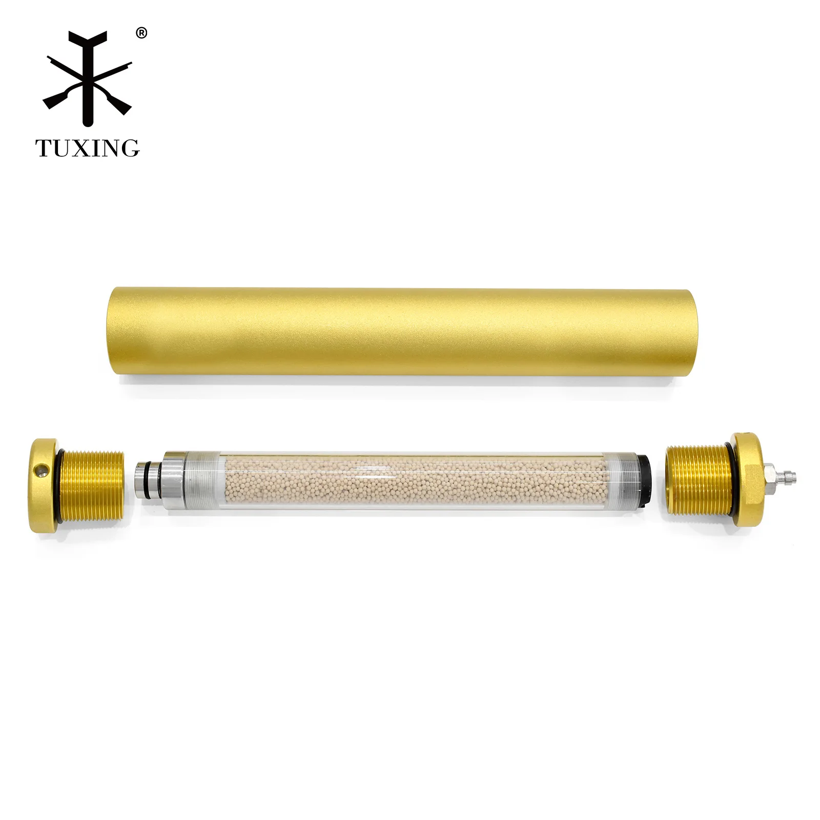 TUXING 300Bar Compressor Oil Water Filter Separator Purify Air Oil PCP Stains Molecular Sieve Filtration L350mm*OD49mm*ID36mm