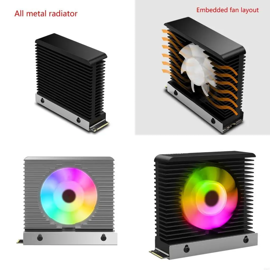 

Радиатор 900F ARGB NVME M.2. Охладитель ARGB 12 В для радиатора SSD M.2 2280 с термопрокладкой.