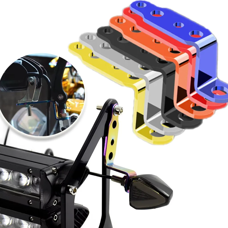 

Motorbike Headlight Bracket Multi-function Mirror Spotlight External Extension Bracket Aluminium Alloy Motorcycle Accessories