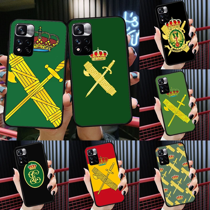 Чехол с испанским флагом Гражданской гвардии для Xiaomi Redmi Note 13 12 11 9 10 14 Pro 9S 10S 11S 12S Redmi 14C 10C 12C 13C Cover