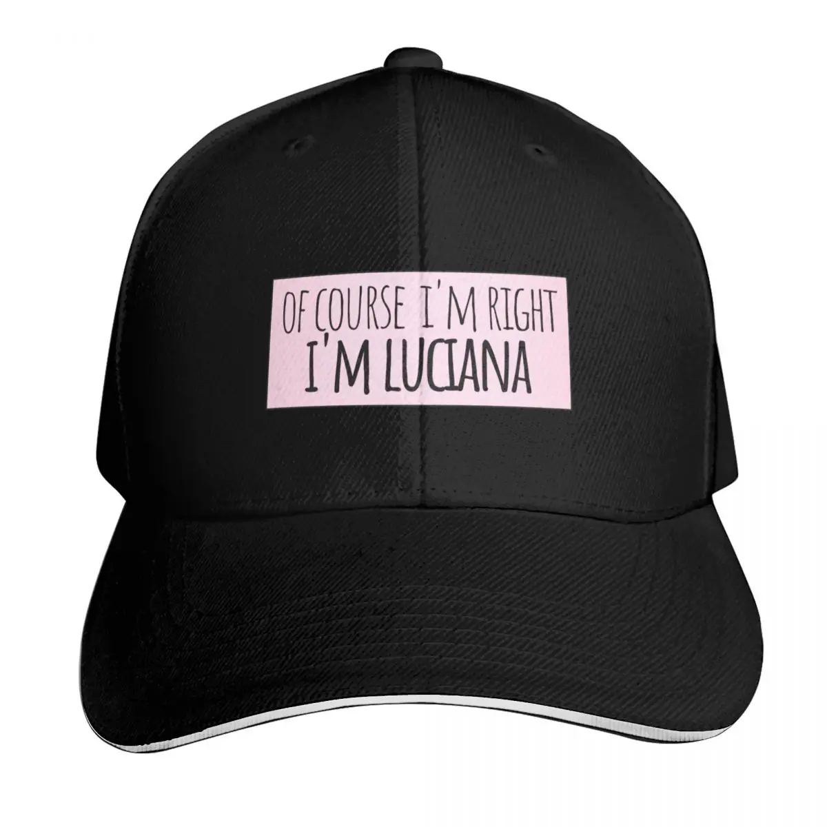 Claro que tengo razón, soy Luciana, gorra de béisbol personalizada divertida, gorra deportiva, gorra de diseñador, sombrero personalizado para pescar, para hombre y mujer