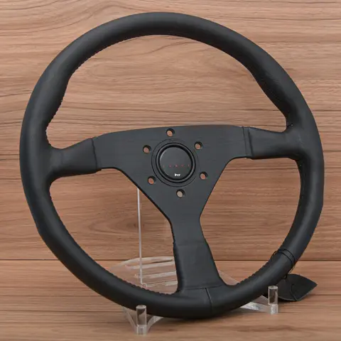 14 polegadas 350mm JDM couro drift esporte volante carro modificado volante de jogo de corrida