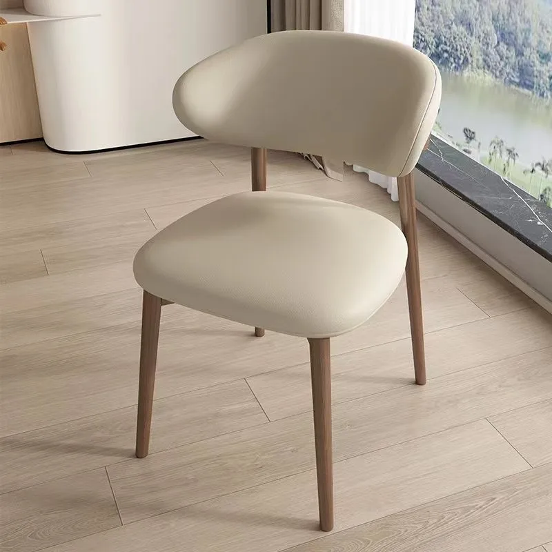 Nordic Modern Minimalist Solid Wood Dining Chairs Home Chairs Book Tables And Chairs, Light Luxury Designer Backrest Chairs Home image 4