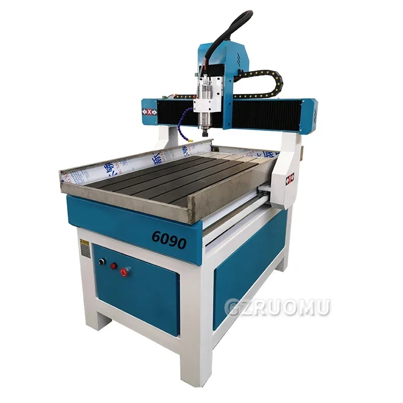 Metal Milling Machine For Iron Copper Steel Metal Mini Cnc Router 6090 Cast Iron Table Heavy Body Woodworking Carving Machine