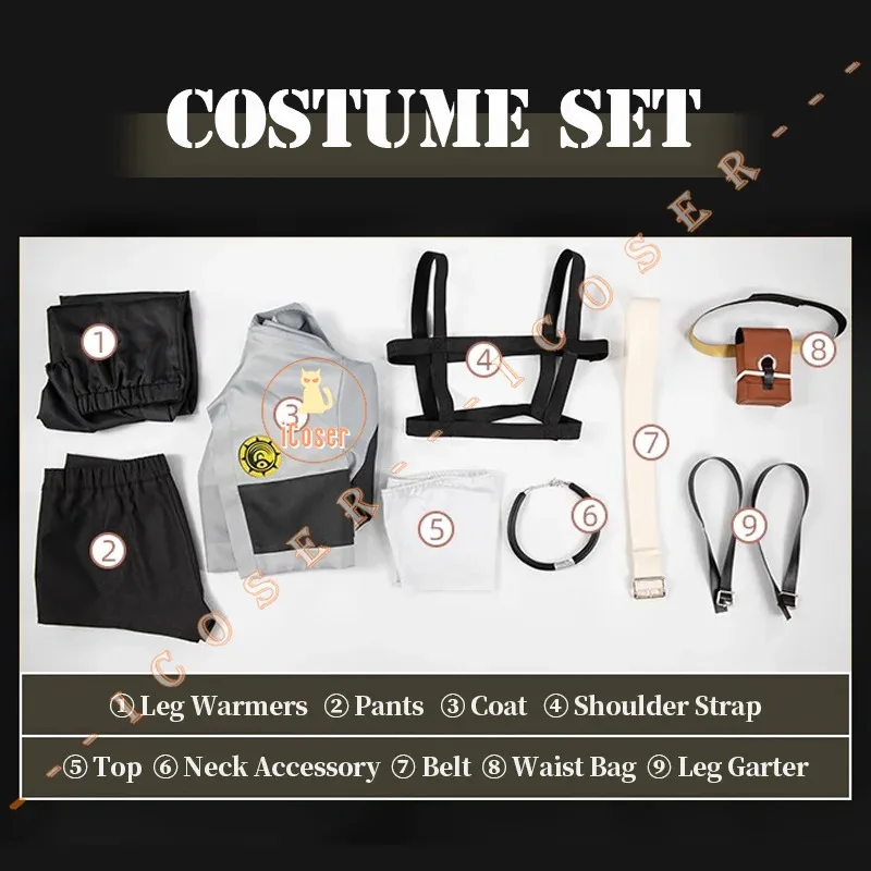أزياء iCoser أنيمي Gachiakuta Riyo Reaper التأثيرية أزياء موحدة المختنق أكوتا المنظفات حفلة الهالوين للنساء والفتيات دعائم الكرنفال
