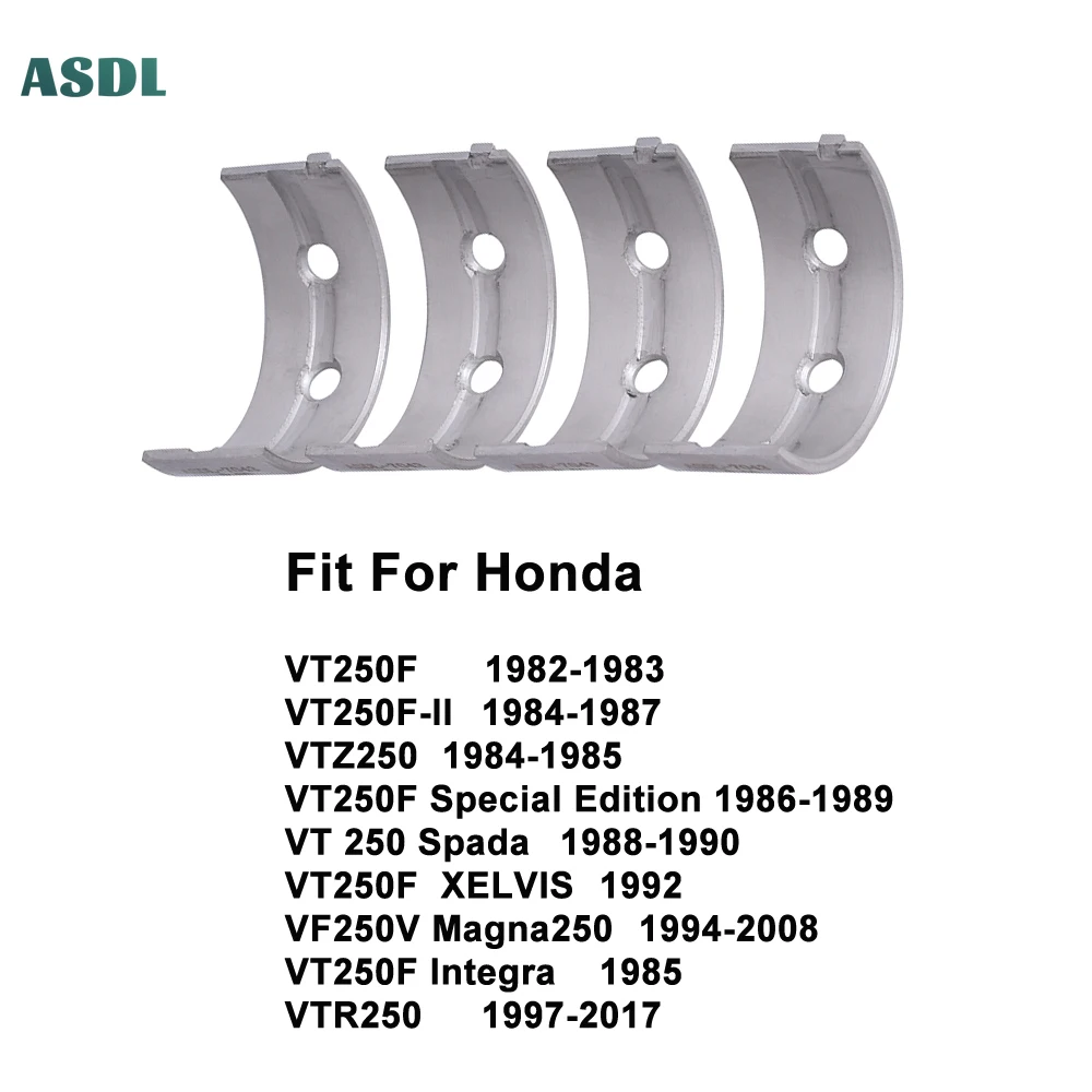 

4pcs Motorcycle Engine Parts STD~+100 Main Crankshaft Bearing For HONDA VT250F VT250F-ll VTZ250 VT 250 VT250 Spada VF250V VTR250