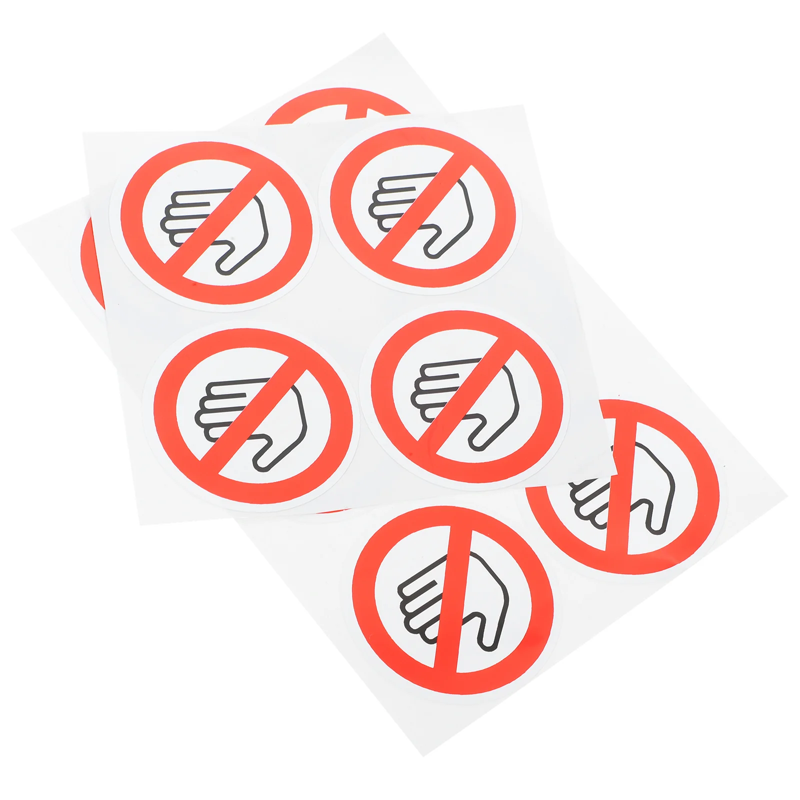 10 Pcs Safety Labels Adhesive No Touch Sign Stickers Warning Car Security Signs Mini Do Not Use Hand