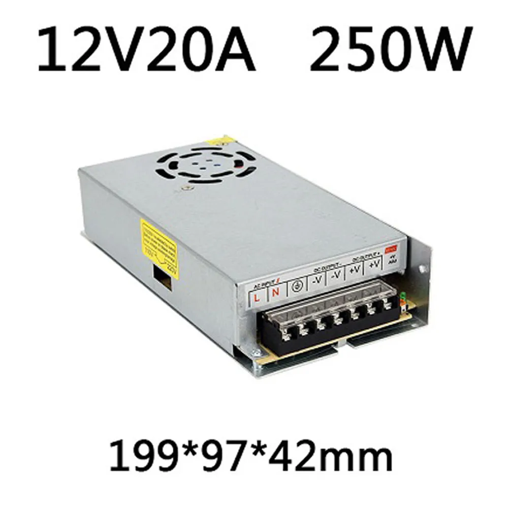 Board 250W Transformer LED Monitoring Power Supply DC 12V 20A Switching Power Supply Module AC100-260 To 12V 20A Power Supply