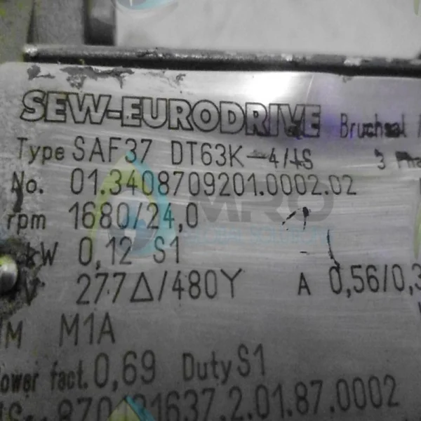 

Двигатель Saf37 Dt63k-4/is, 1680 об/мин, Nsnp