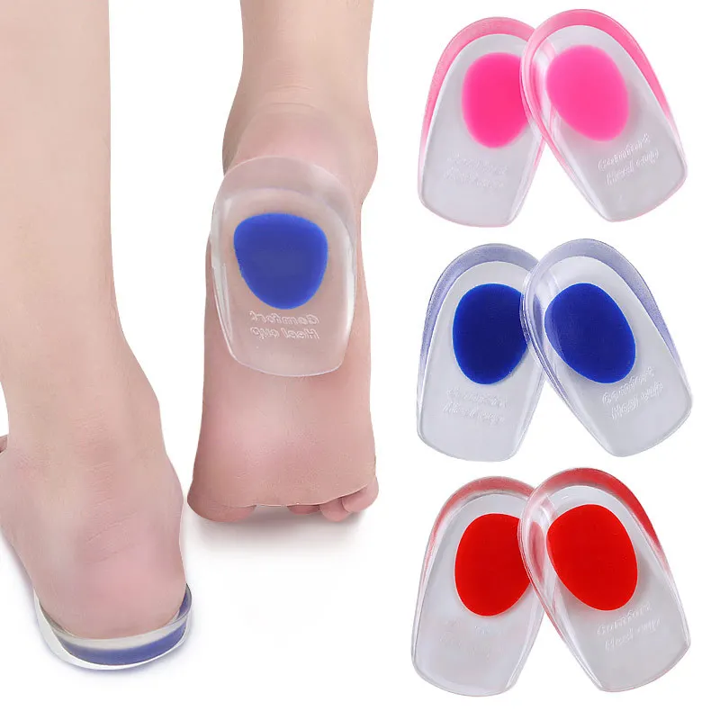 2Pcs Silicone Heel Pads Plantar Fasciitis Man  Heel Spur  Silicone Gel Heel Cups Heel Pain Heel For Shoes Foot Silicone Foot Pad