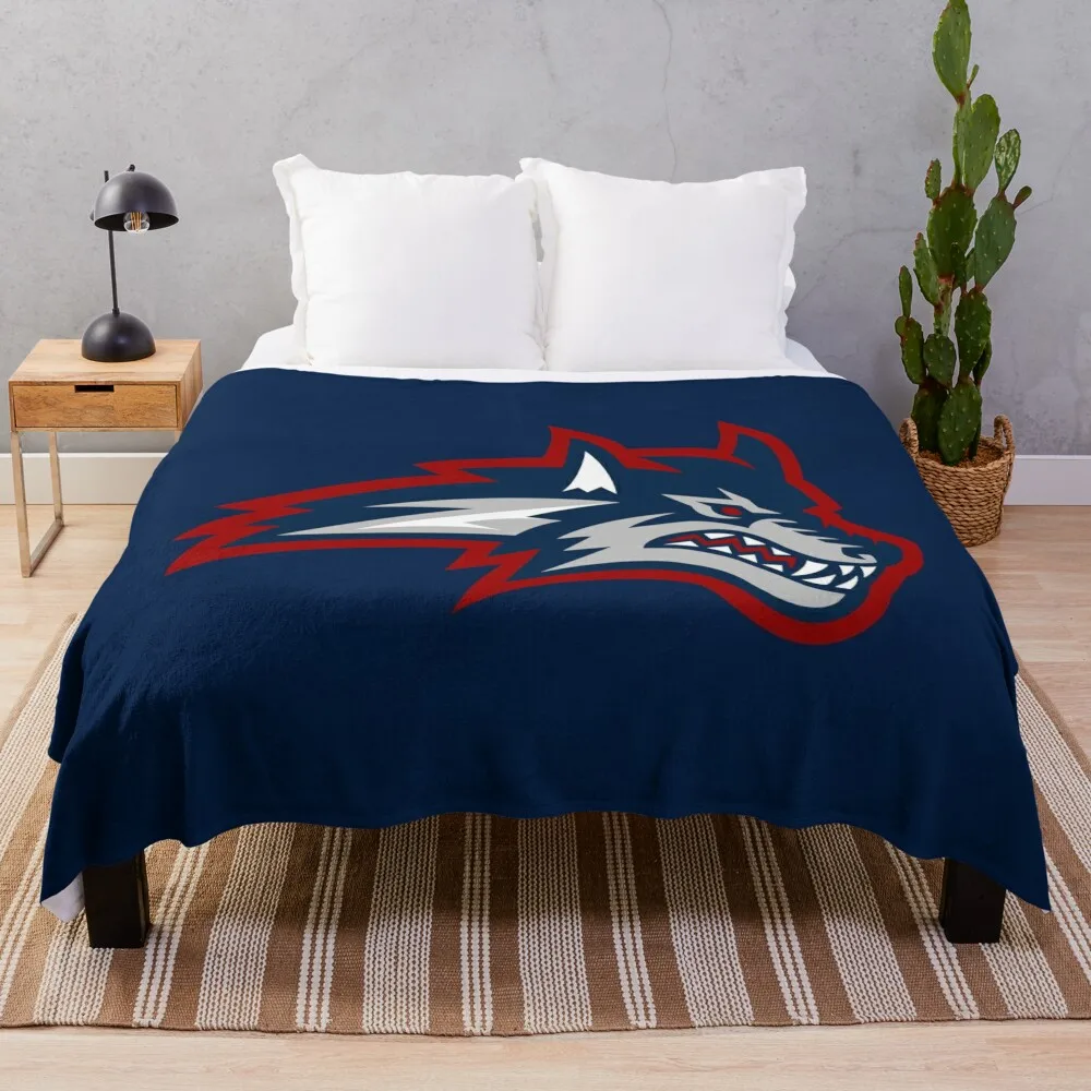 the Seawolves-Stony Brook-icon Throw Blanket Extra Large Throw Blanket Blanket Luxury Summer Bedding Blankets