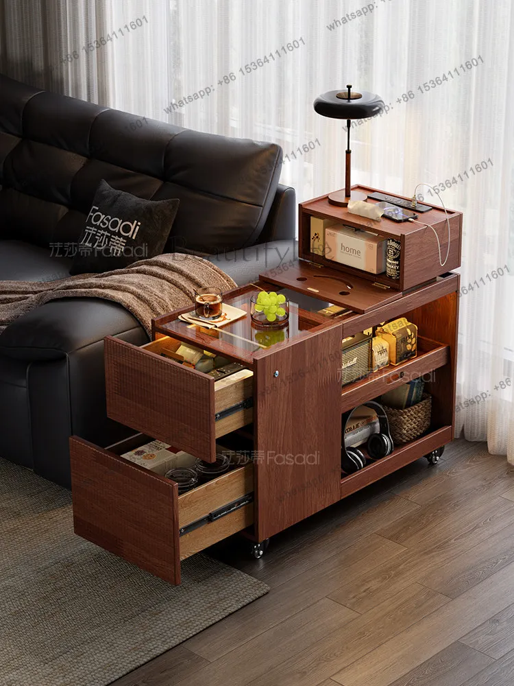 PG robot sofa side cabinet side cabinet living room movable coffee table creative storage cabinet