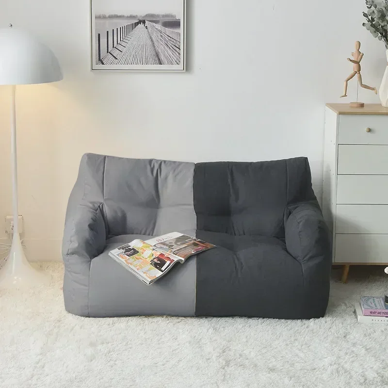 New Double Lazyboy Bean Bag Sofa Double Seat Reclinable Soft Comfortable Sofa Balcony Bedroom Washable Fabric Sofa Beanbag Chair