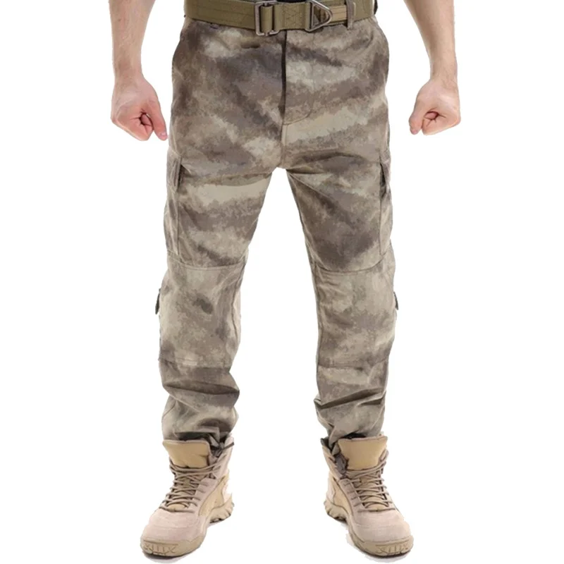 Men\'s Camouflage Tactical Pants Multi-Pockets Digital Camo SWAT Cargo Pants Male Autumn Army Long Trousers