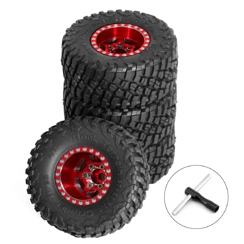 

Wheel Rims & Mud Tires for 1/18 RC Crawler Car Axial SCX24 FMS FCX24 Enduro24