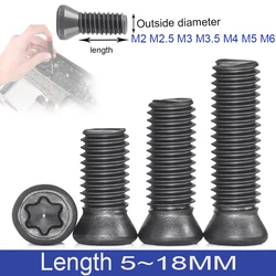 50pcs12.9 grade shank screwCNC millinginsertcutterheadTorx shank screws M2M2.5M3M3.5M4M5M6 is used to replace carbide insert CNC