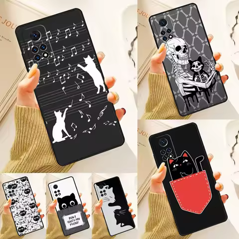 Funny Cat Funda Case For Samsung Galaxy S24 Plus S23 S20 S21FE Lite S22 Ultra Note 20 S8 S9 S10 Phone Coque