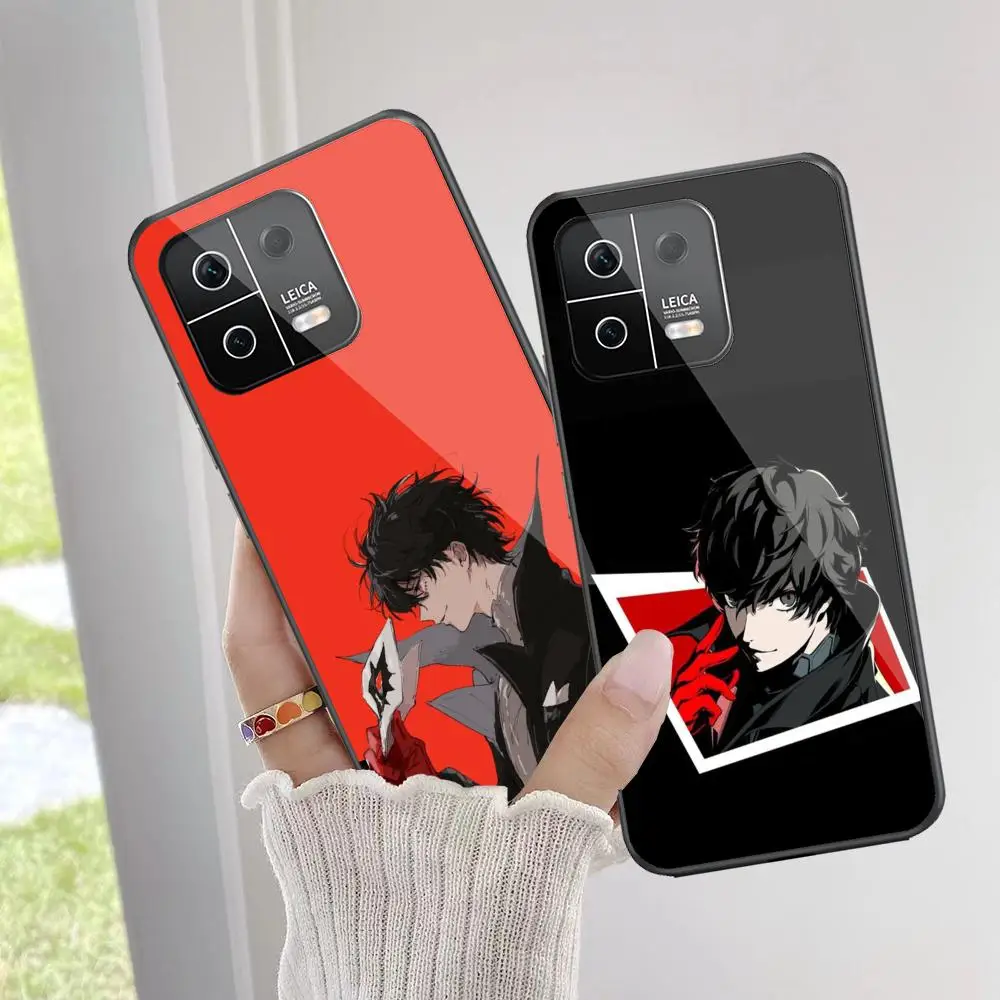 Persona 5 Phone Case For Xiaomi 14 Ultra 14 13T 13Pro 13 12T 12 11T 11i 11 Black Glass case