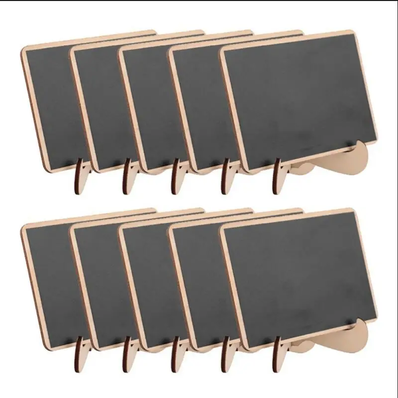 10pcs Chalkboards Signs with Easel Stand Small Chalkboards Blackboard for Weddings Message Blackboards Slate