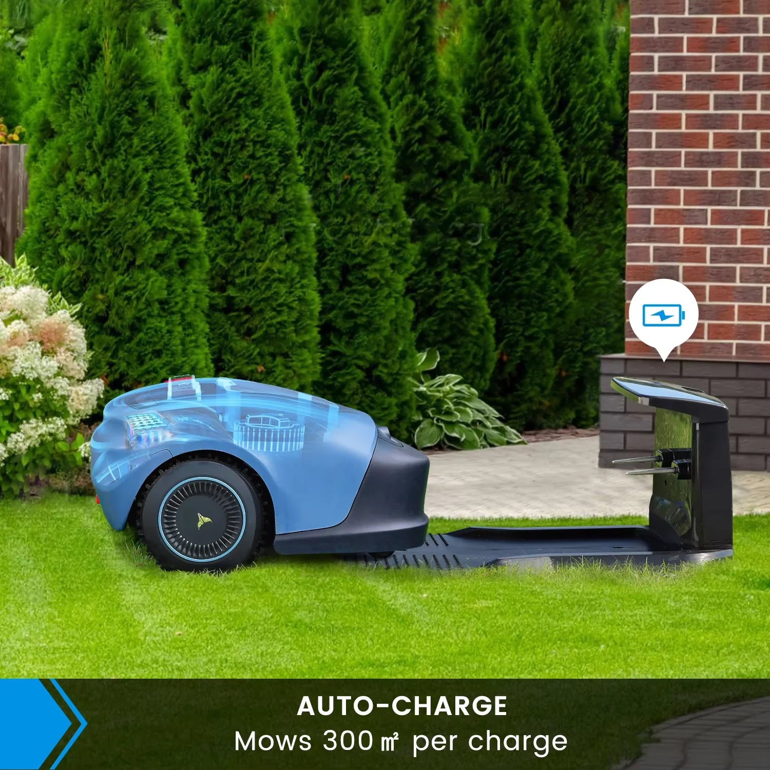 OEM Factory Robotic Lawnmower Self-Propelled with GPS Navigation Grass Cutter Battery App Control Portable  Weeding  Mower
