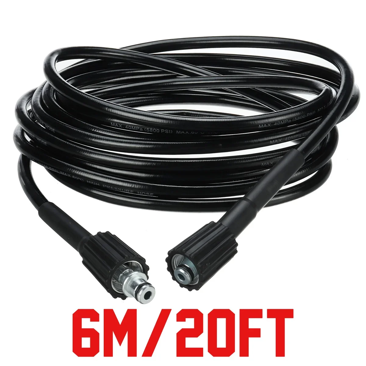 6/10/15/30M 40MPa 5800PSI High Pressure Washer Hose Pipe Cord Car Washer Water Cleaning Extension Water Hose