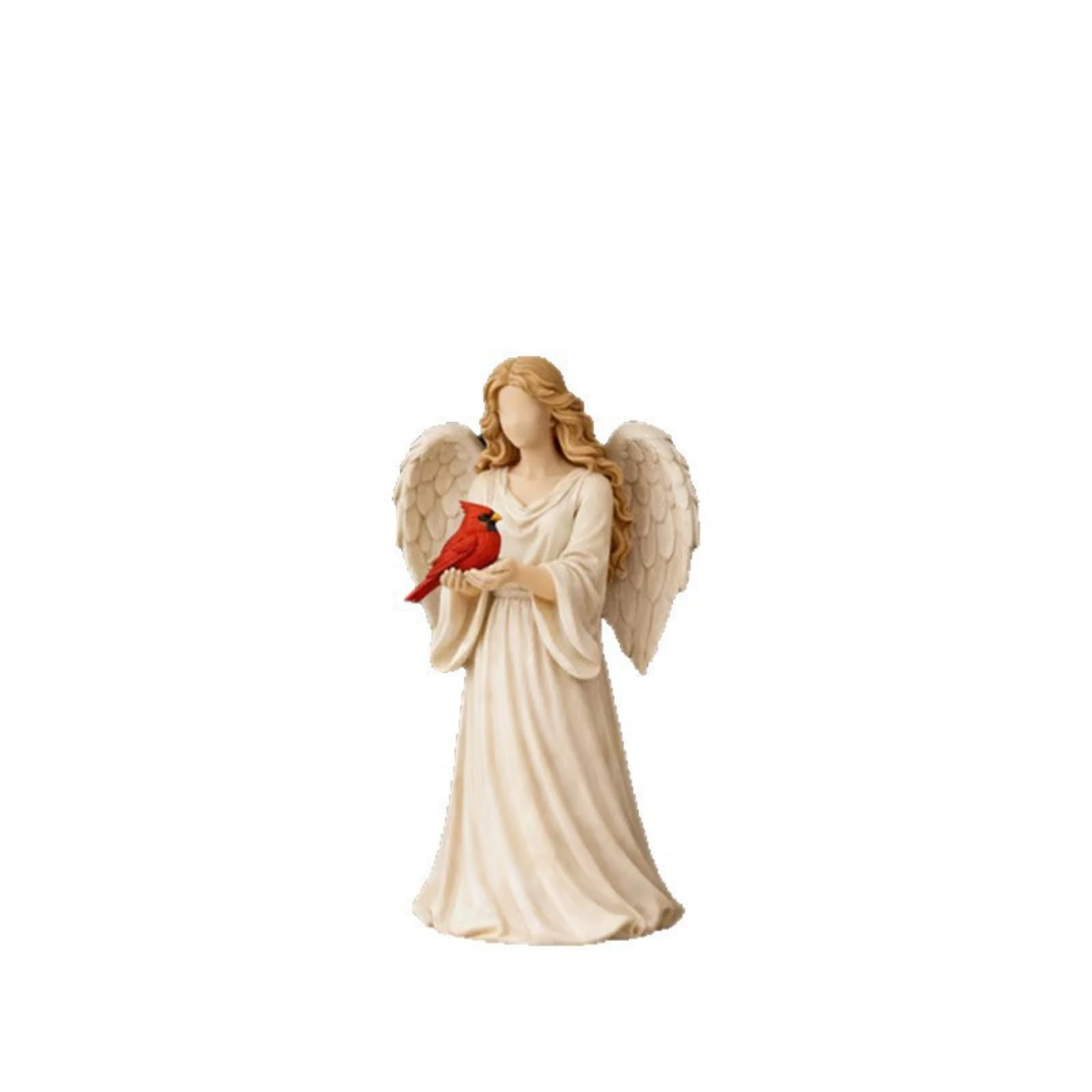 1/2/3/5pcs Heart Holding Angel Decoration White Winged Angel Resin Craft Creative Ornament For Living Room Entryway And JJ2949