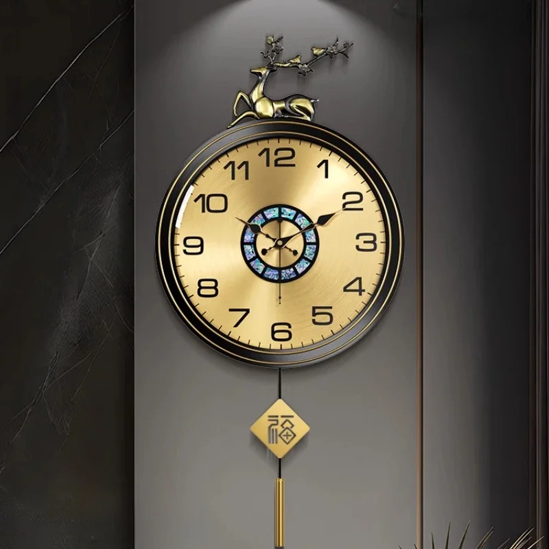 Modern Silent Non Ticking Wall Clock Elegant Round Decorative Living Room Home Office Bedroom Quartz Movement Battery Operated