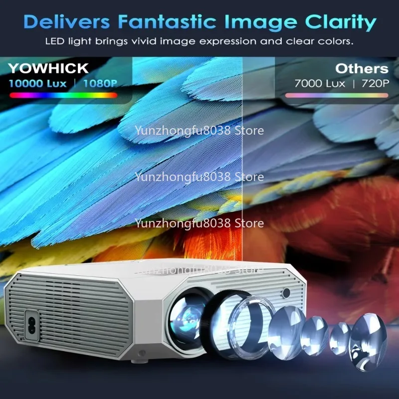 جهاز عرض أفلام 5G WiFi 1080P مع تقنية LCD 22000LM وعمر مصباح 120000 #1